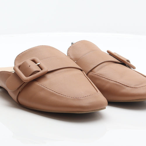 Primark Womens Brown Synthetic Mule Flat UK 6 39