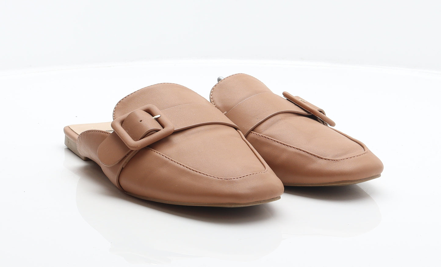 Primark Womens Brown Synthetic Mule Flat UK 6 39