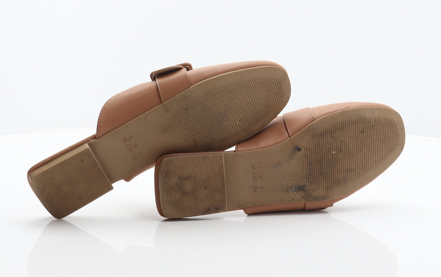Primark Womens Brown Synthetic Mule Flat UK 6 39