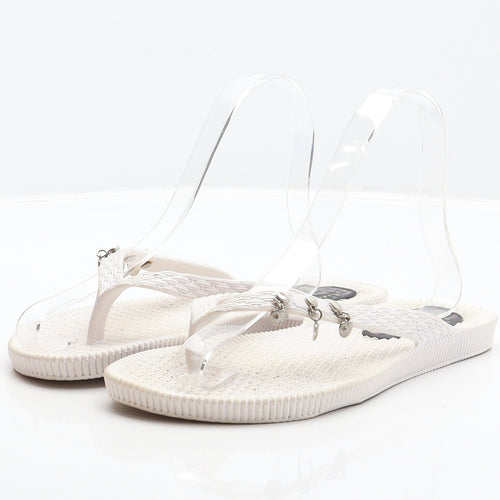 Sol Mediterraneo Womens White Synthetic Thong Sandal UK 5.5 39