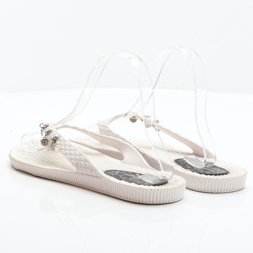 Sol Mediterraneo Womens White Synthetic Thong Sandal UK 5.5 39