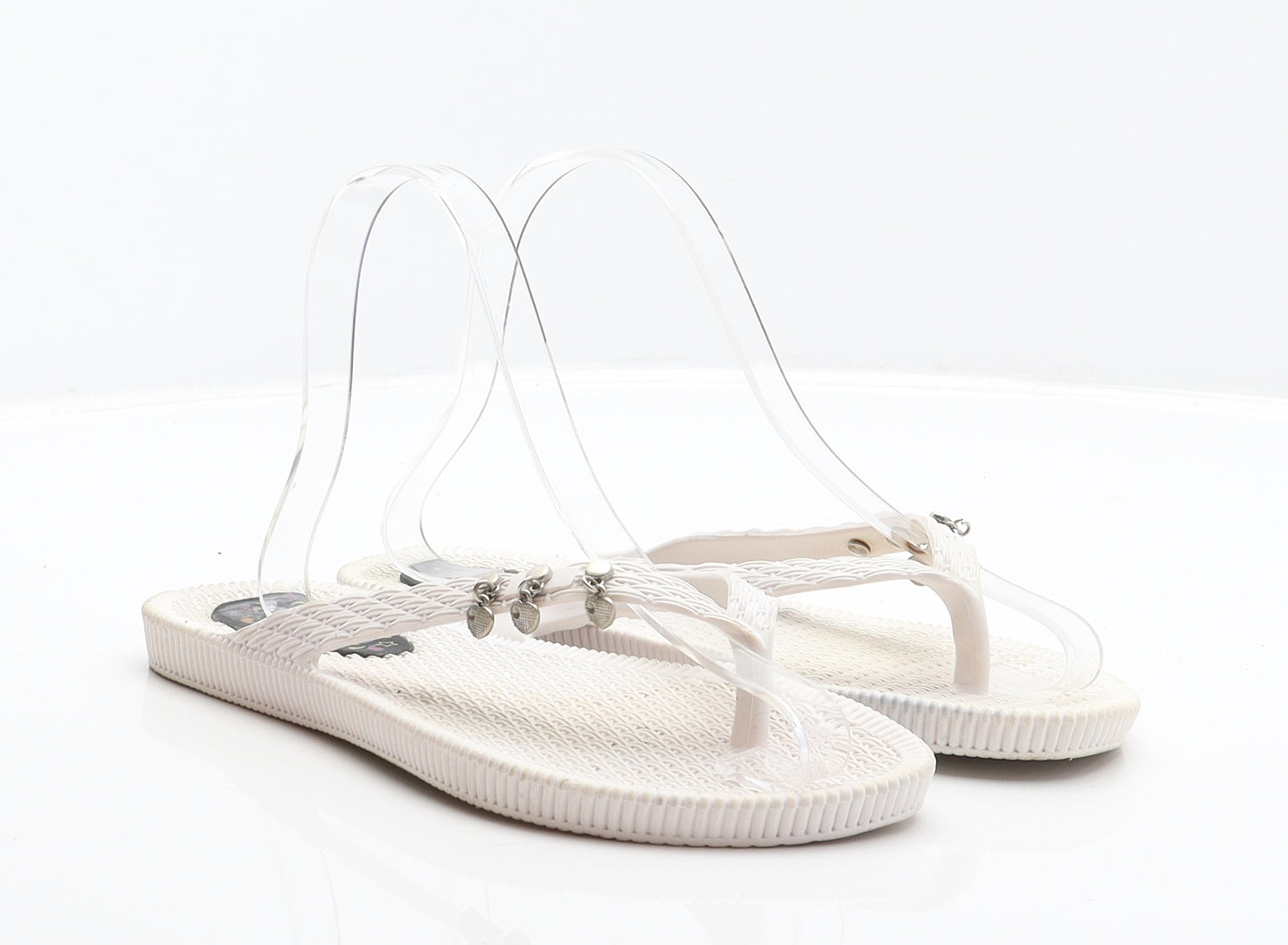 Sol Mediterraneo Womens White Synthetic Thong Sandal UK 5.5 39