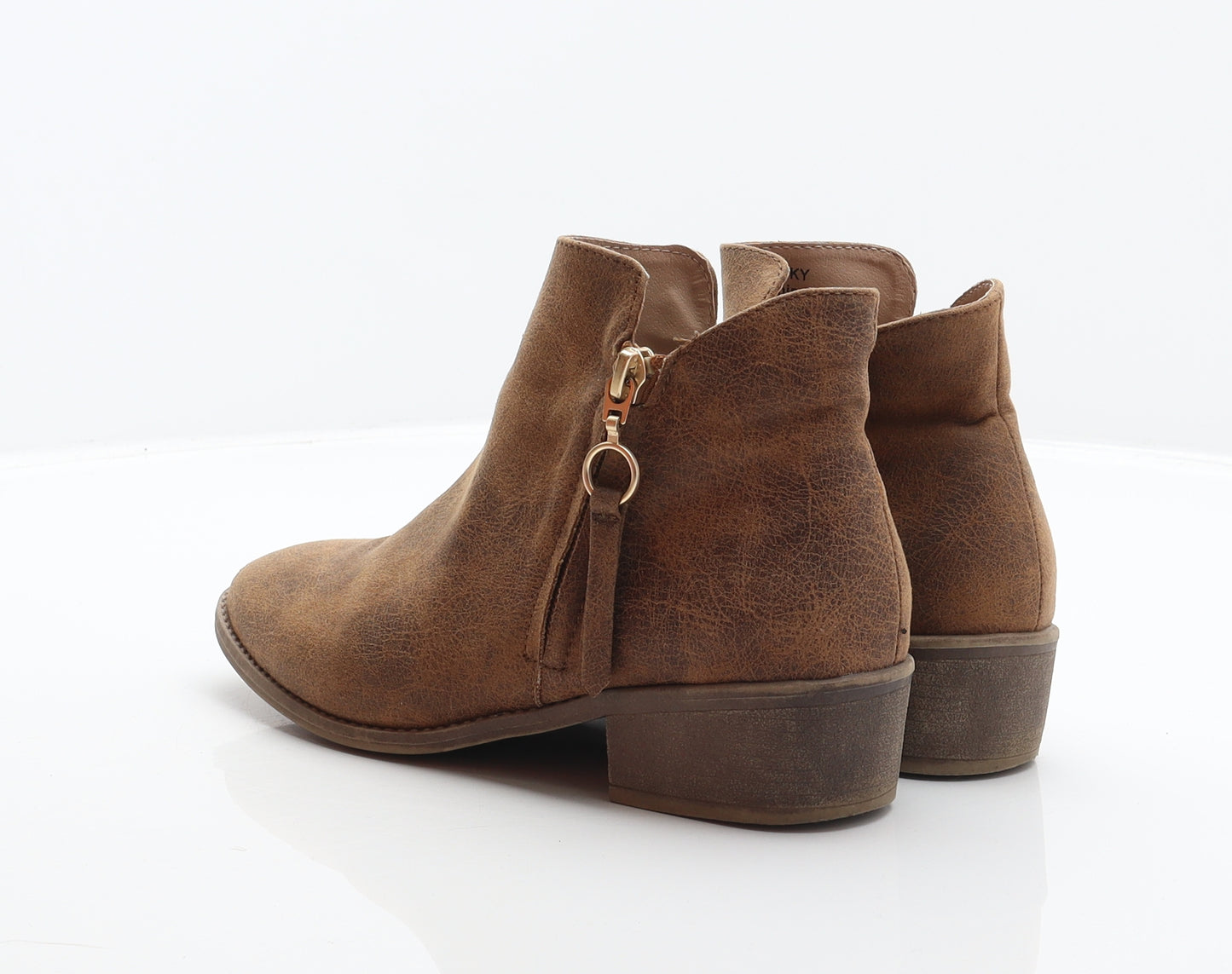 New Look Girls Brown Synthetic Bootie Boot UK 3 36