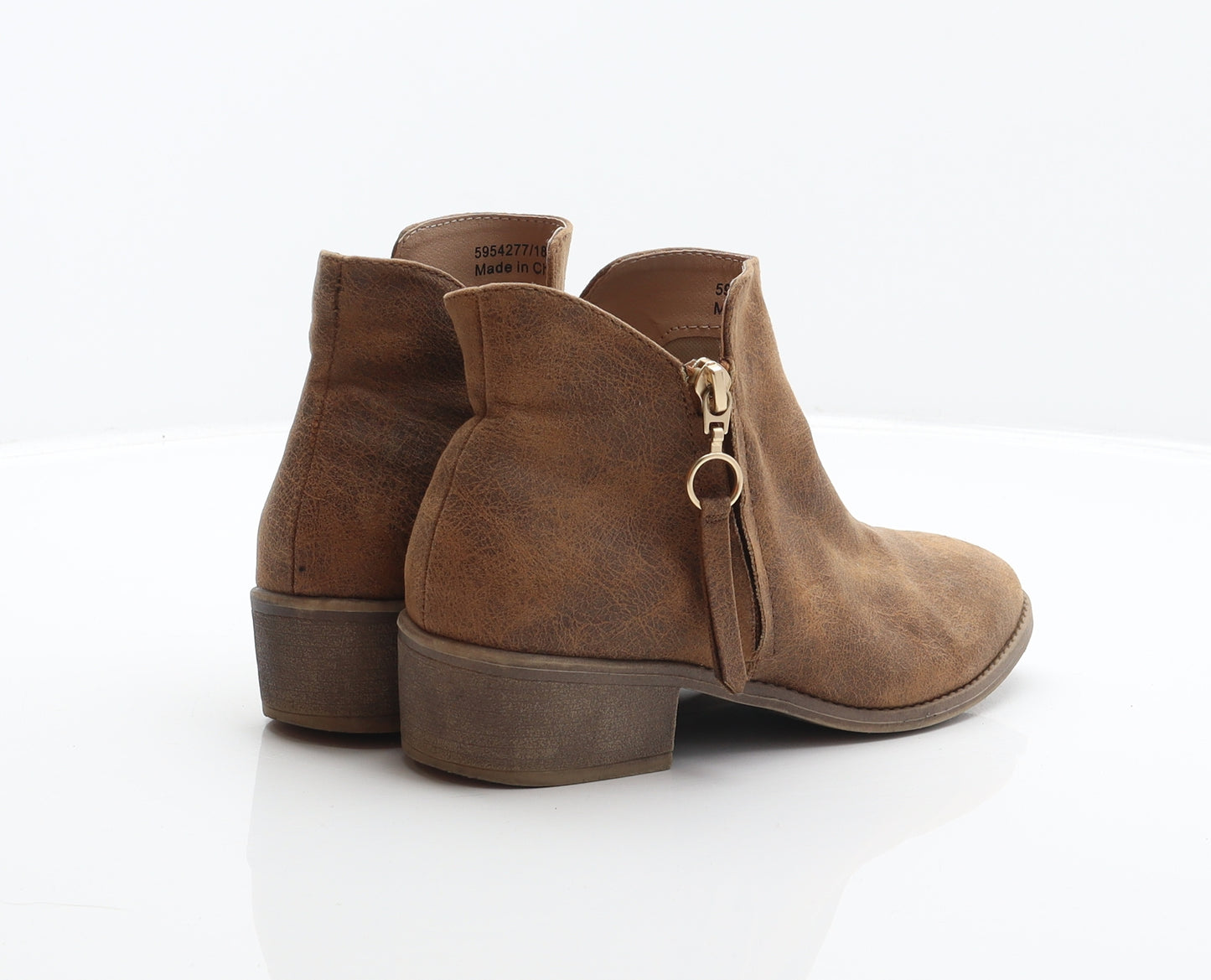 New Look Girls Brown Synthetic Bootie Boot UK 3 36