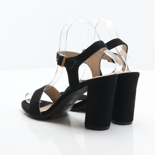 Primark Womens Black Polyester Strappy Heel UK 4 37