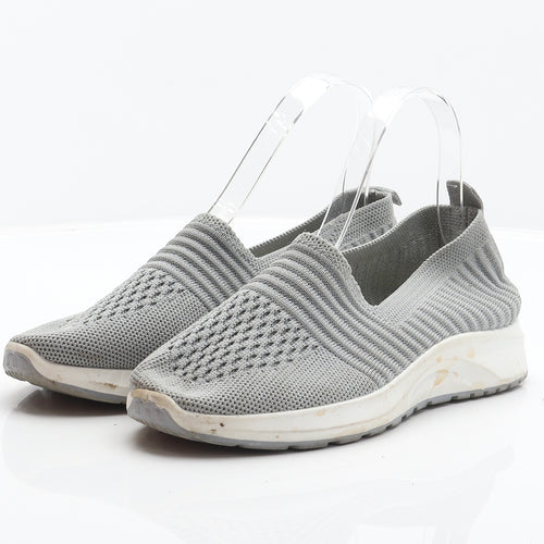 Preworn Womens Grey Polyester Trainer UK 4 37