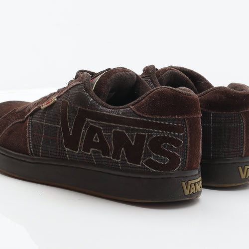 VANS Mens Brown Plaid Suede Trainer UK 7.5 41