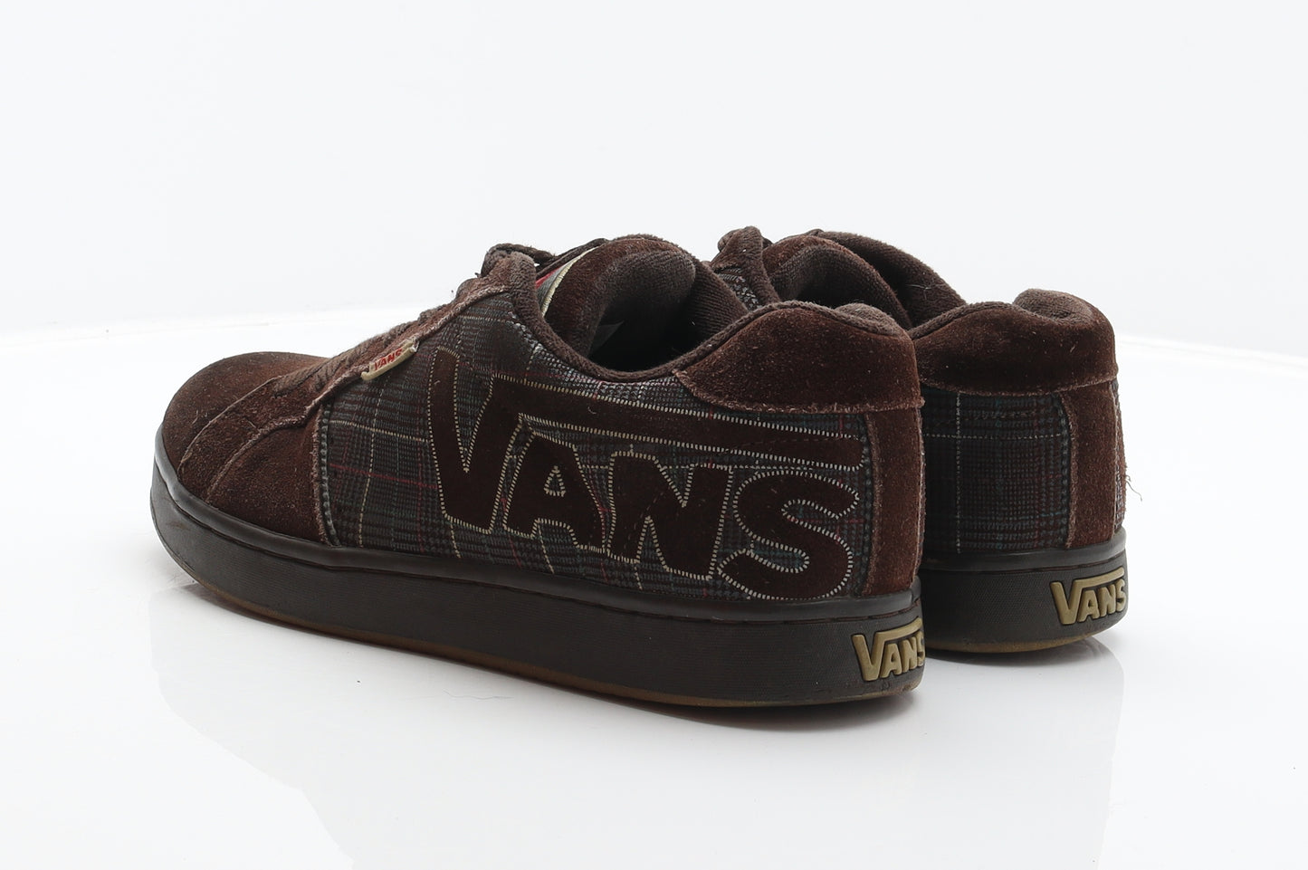 VANS Mens Brown Plaid Suede Trainer UK 7.5 41