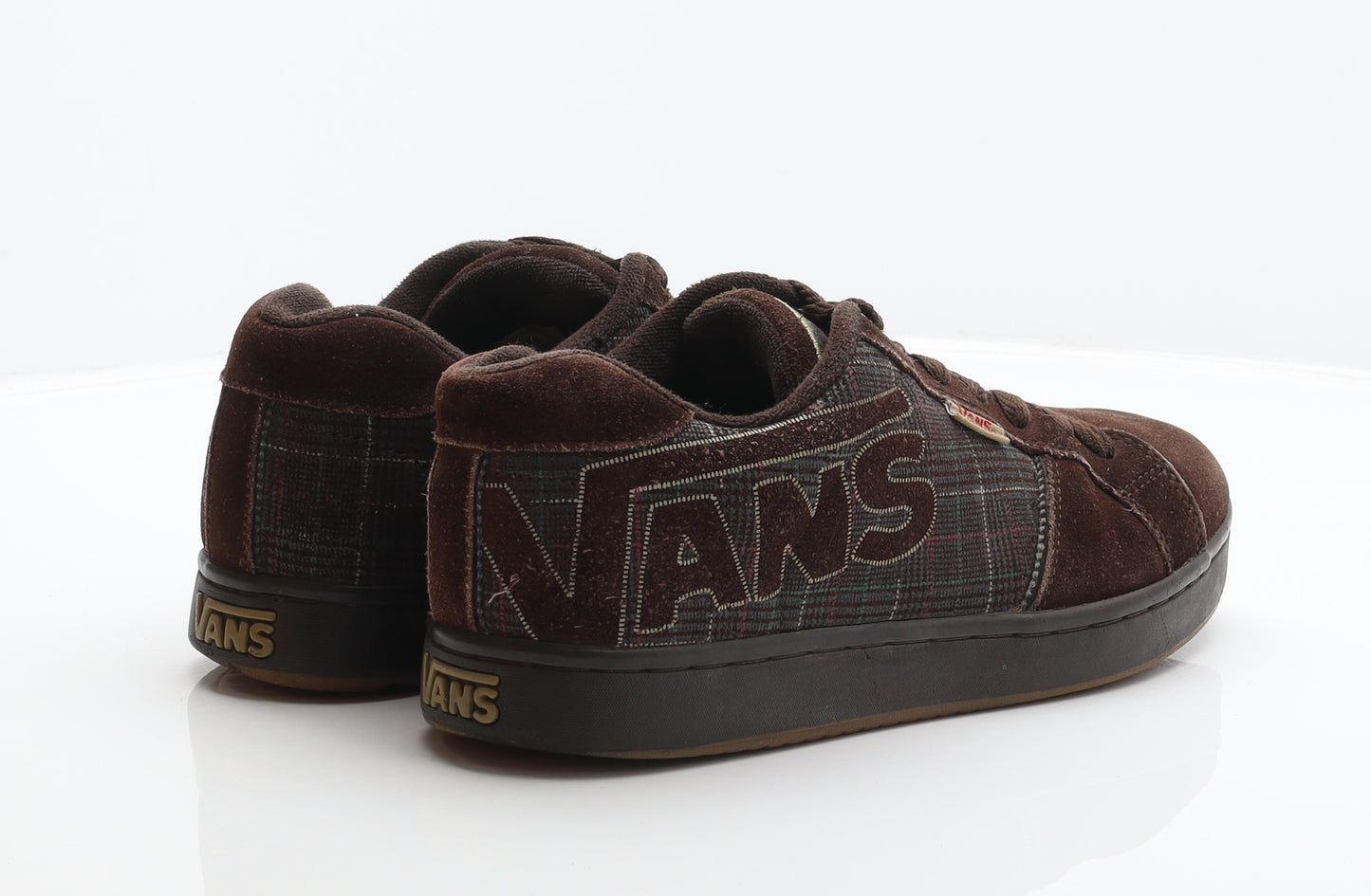 VANS Mens Brown Plaid Suede Trainer UK 7.5 41