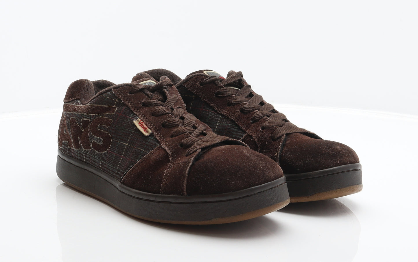 VANS Mens Brown Plaid Suede Trainer UK 7.5 41