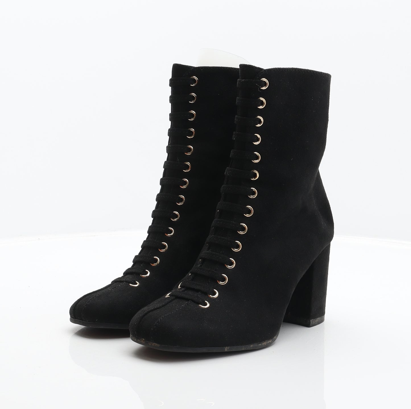 Star Collection Womens Black Polyester Bootie Boot UK 4 37