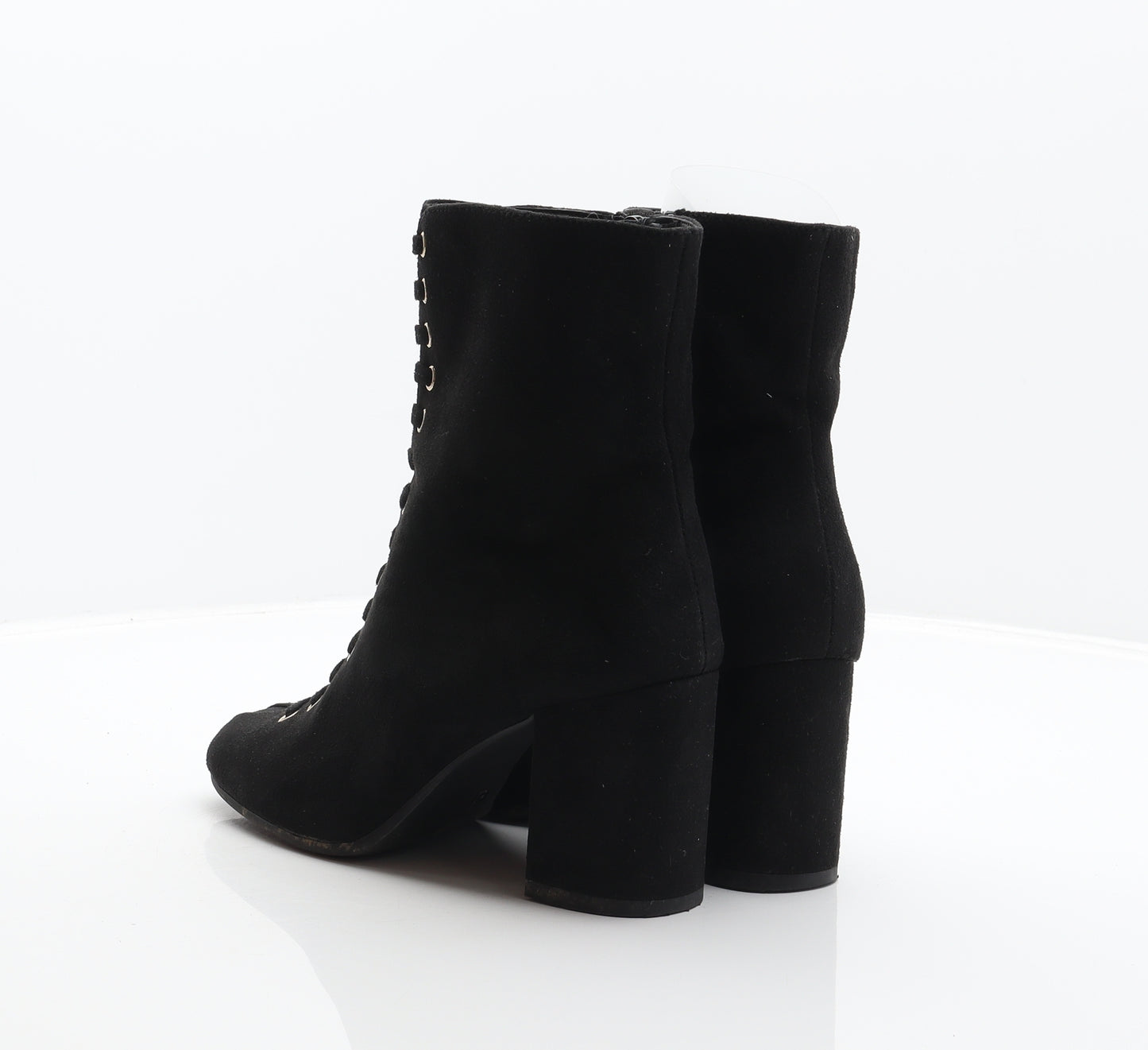 Star Collection Womens Black Polyester Bootie Boot UK 4 37