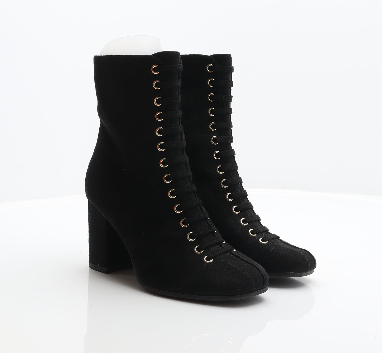 Star Collection Womens Black Polyester Bootie Boot UK 4 37