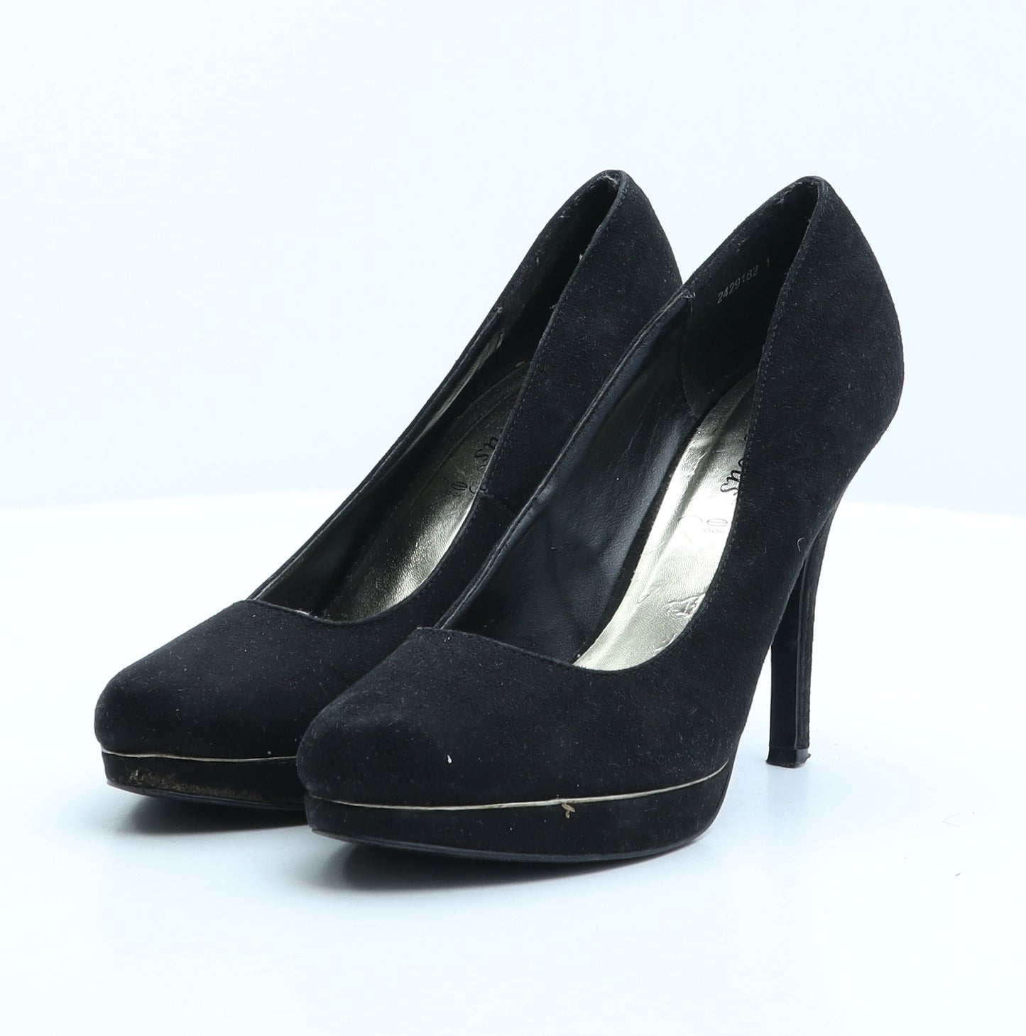 New Look Womens Black Suede Court Heel UK 7 40