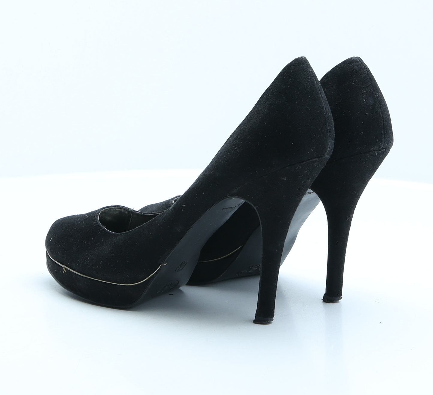 New Look Womens Black Suede Court Heel UK 7 40