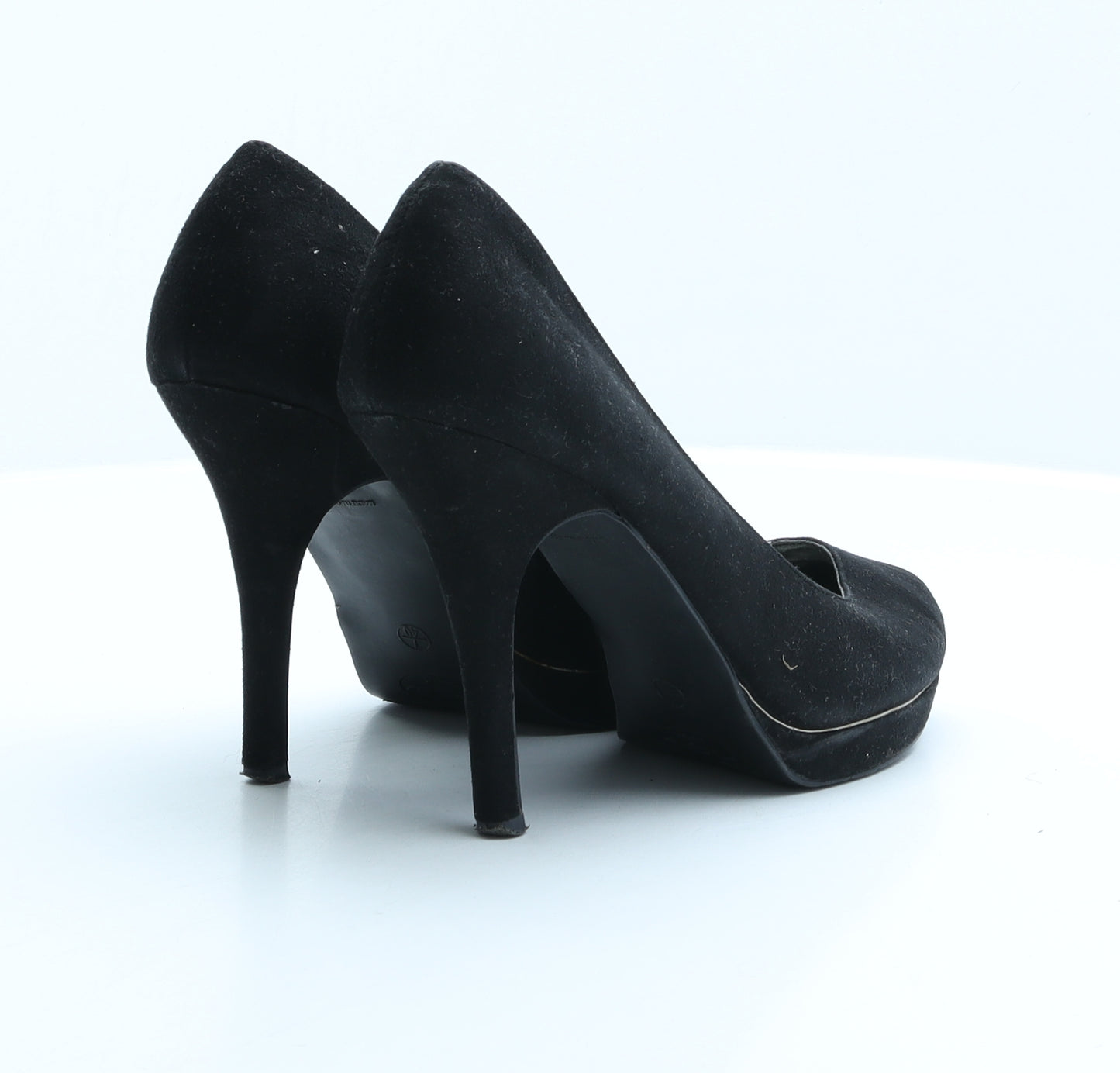 New Look Womens Black Suede Court Heel UK 7 40