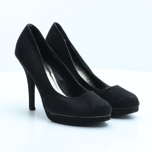 New Look Womens Black Suede Court Heel UK 7 40