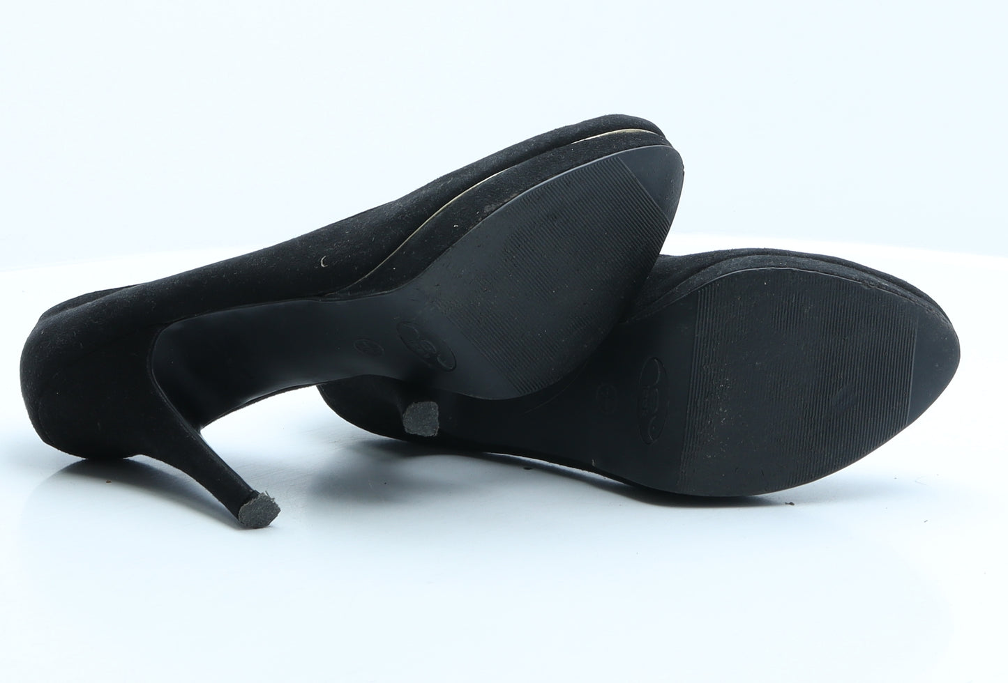 New Look Womens Black Suede Court Heel UK 7 40