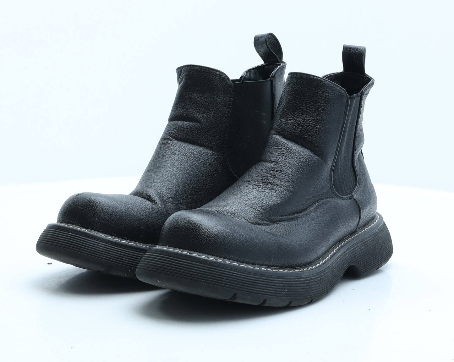 Preworn Womens Black Synthetic Chelsea Boot UK 6 39