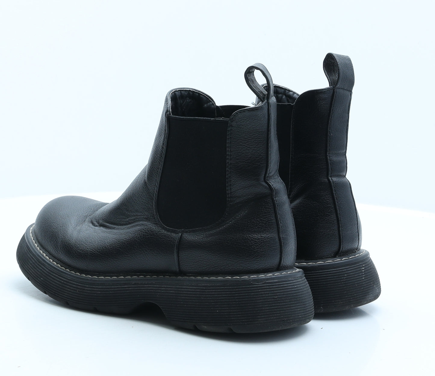Preworn Womens Black Synthetic Chelsea Boot UK 6 39