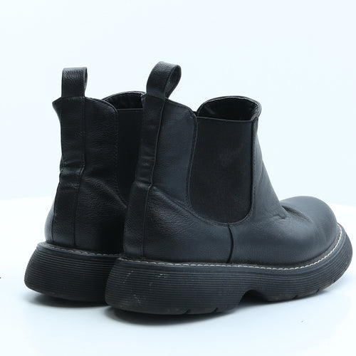 Preworn Womens Black Synthetic Chelsea Boot UK 6 39