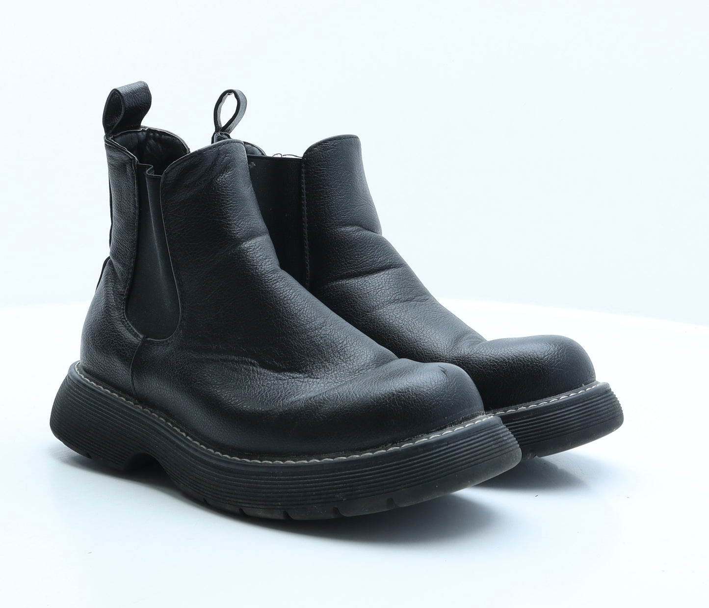 Preworn Womens Black Synthetic Chelsea Boot UK 6 39