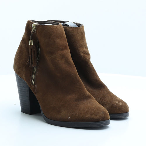 New Look Womens Brown Suede Bootie Boot UK 7 40