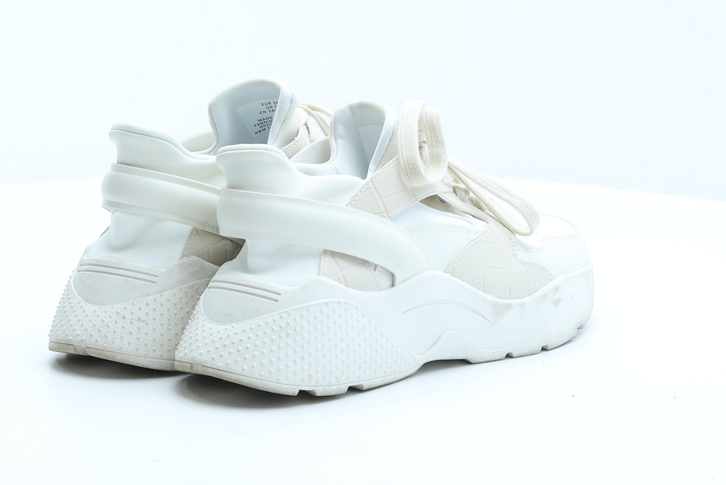 H&M Womens White Synthetic Trainer UK 5 38