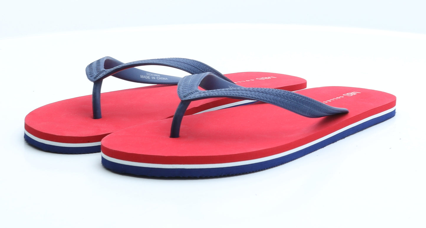Marks and Spencer Mens Red Rubber Flip-Flop Sandal UK 12