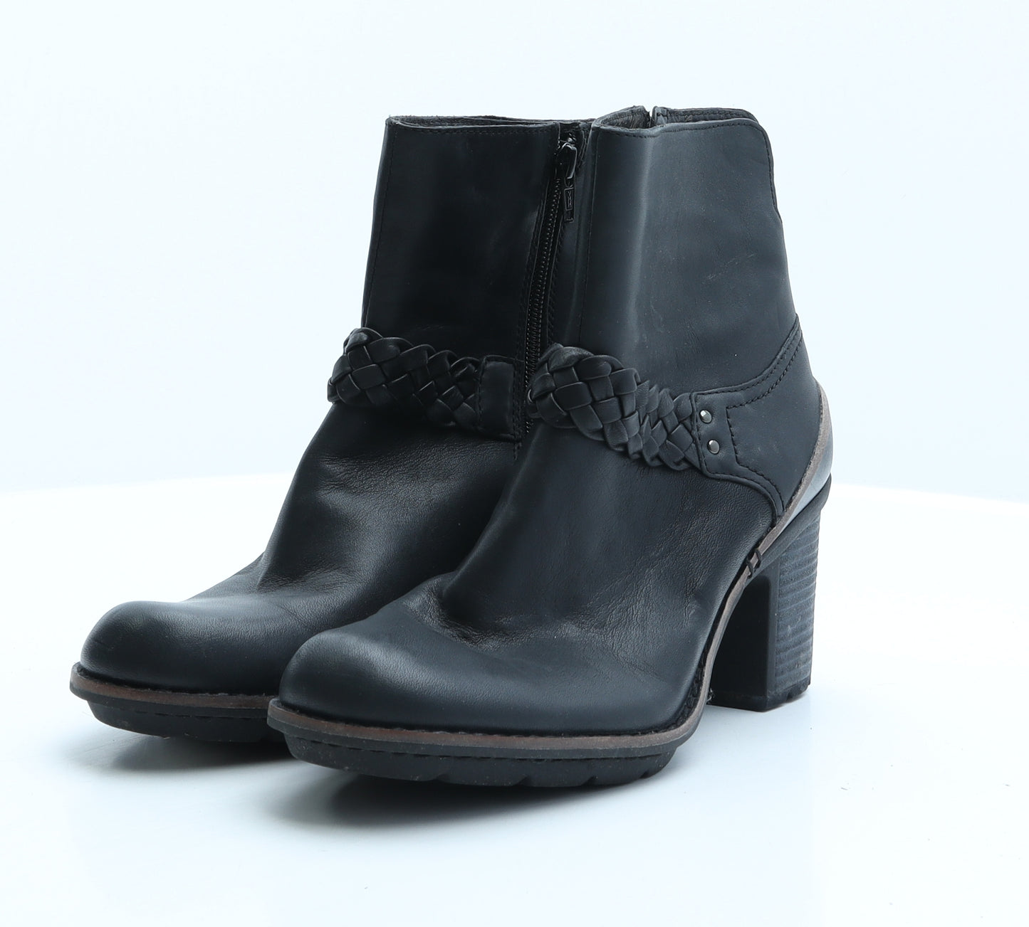 Clarks Womens Black Leather Biker Boot UK 7