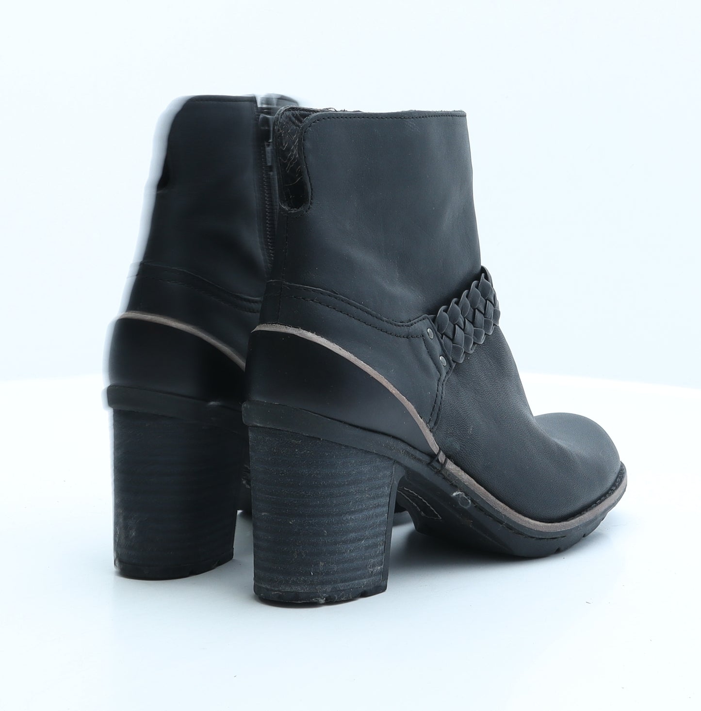 Clarks Womens Black Leather Biker Boot UK 7