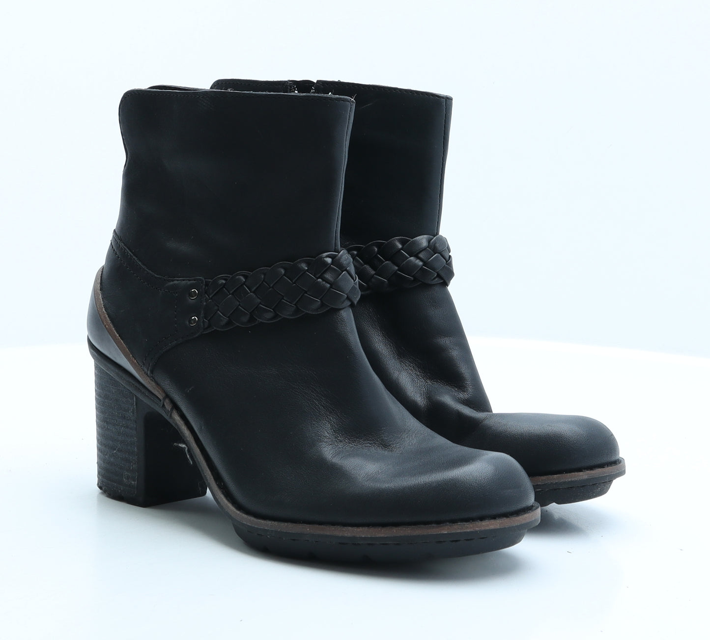 Clarks Womens Black Leather Biker Boot UK 7