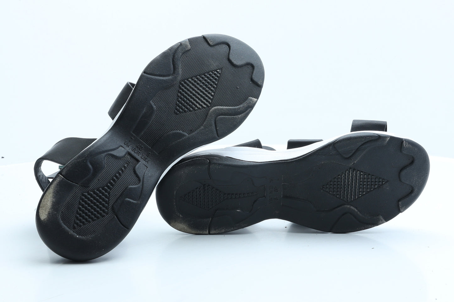 Primark Womens Black Synthetic Strappy Sandal UK 7