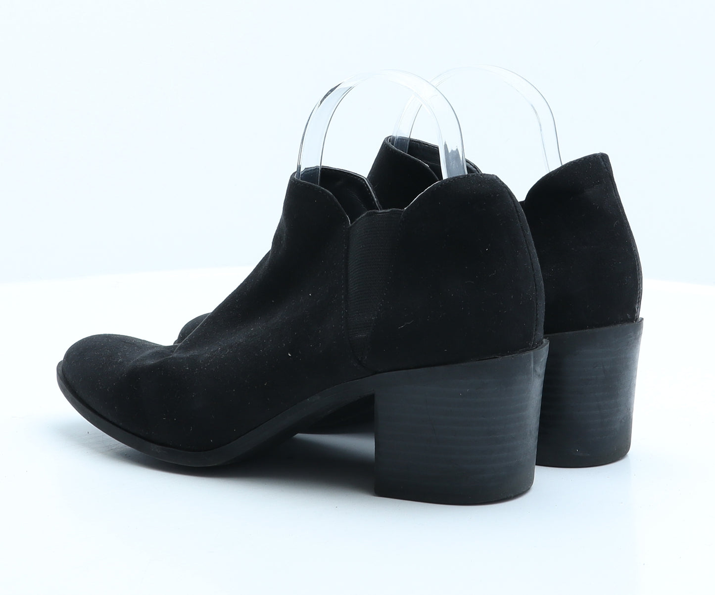 New Look Womens Black Suede Bootie Boot UK 7