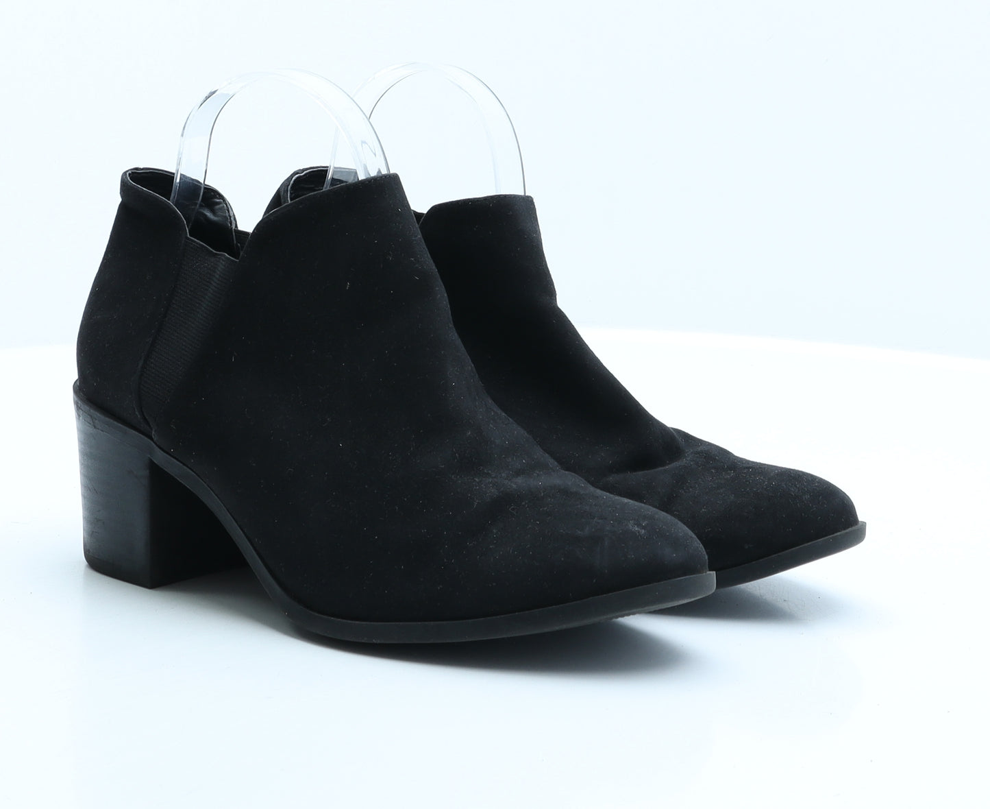 New Look Womens Black Suede Bootie Boot UK 7