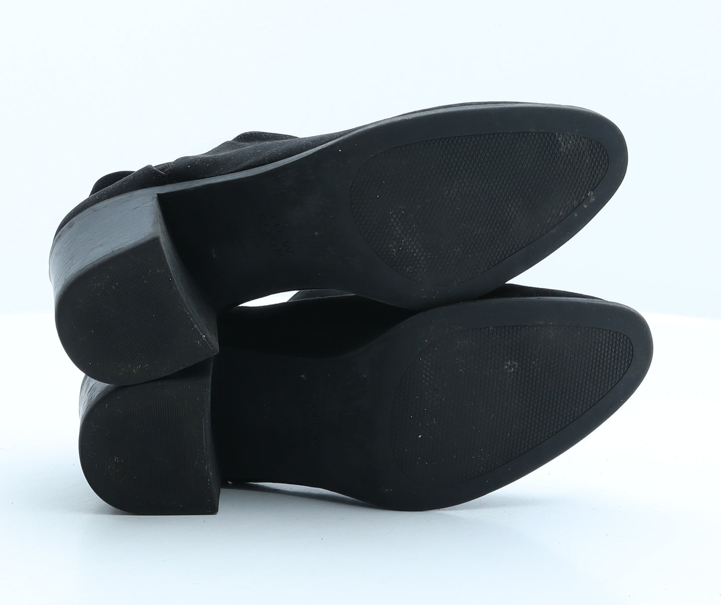New Look Womens Black Suede Bootie Boot UK 7