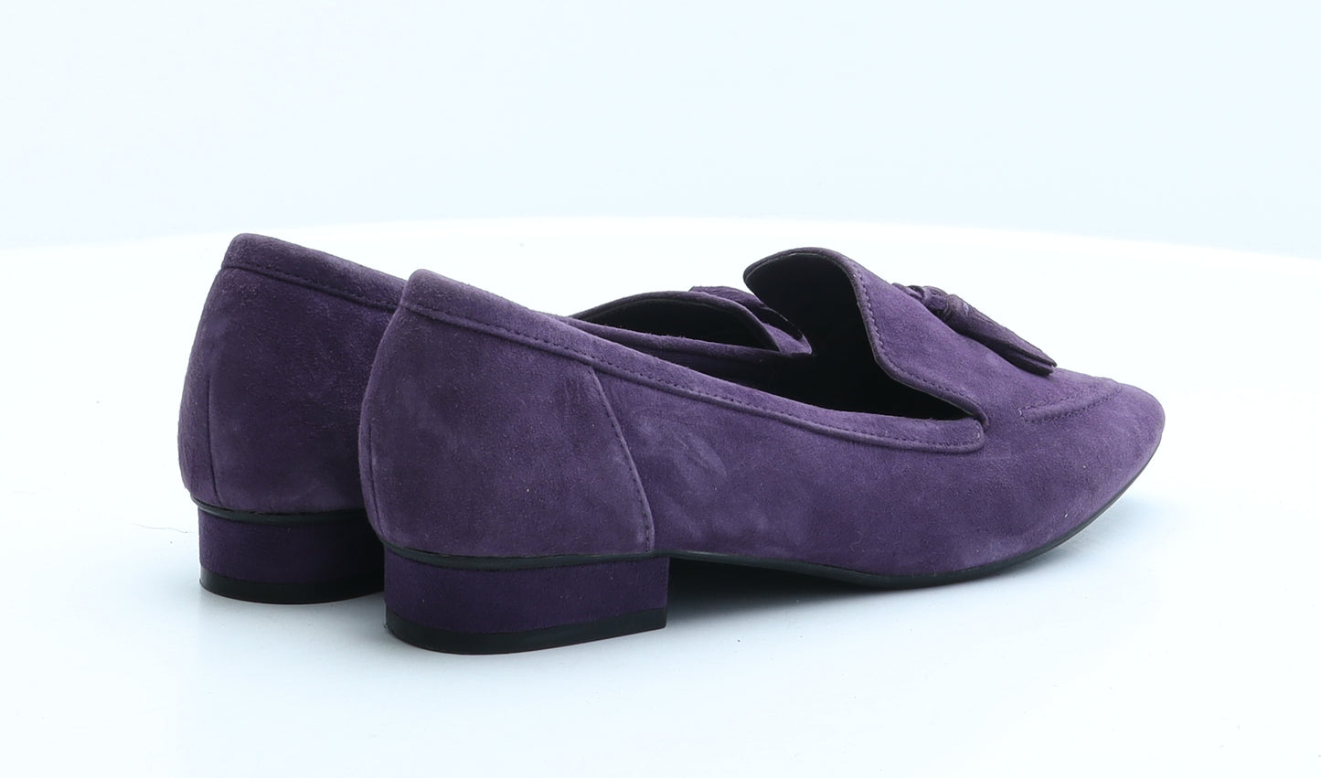 Marks and Spencer Womens Purple Suede Loafer Casual UK 4