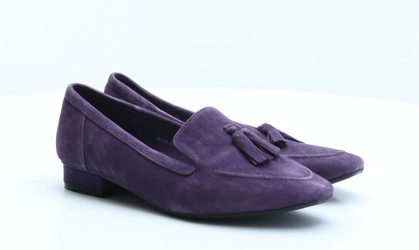 Marks and Spencer Womens Purple Suede Loafer Casual UK 4