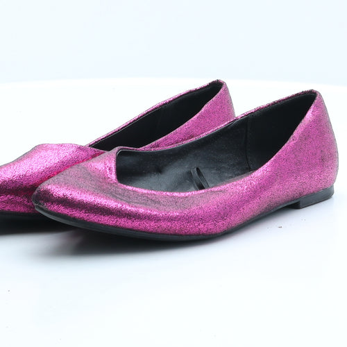 George Womens Pink Synthetic Ballet Flat UK 5