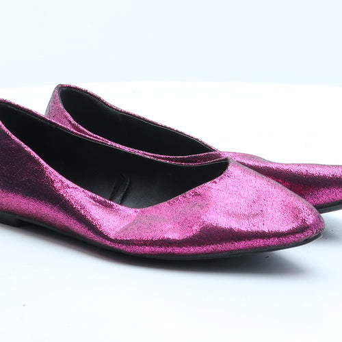 George Womens Pink Synthetic Ballet Flat UK 5