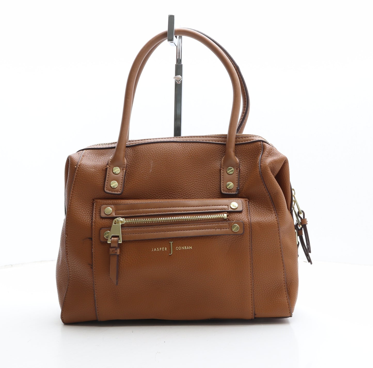 Jasper Conran Womens Brown Polyethylene Top Handle Bag Size Medium