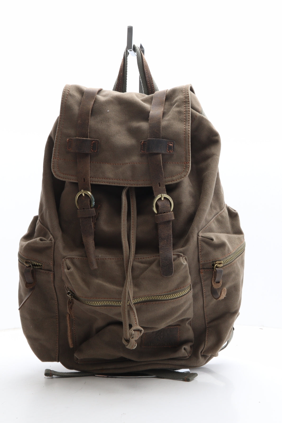 Aukmont Womens Brown Cotton Backpack Size Large - Unisex