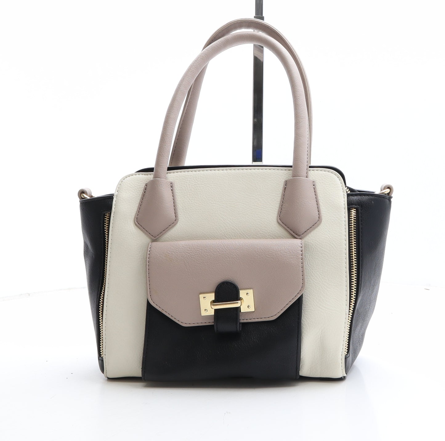 Marks and Spencer Womens Multicoloured Colorblock Polyethylene Top Handle Bag Size Small