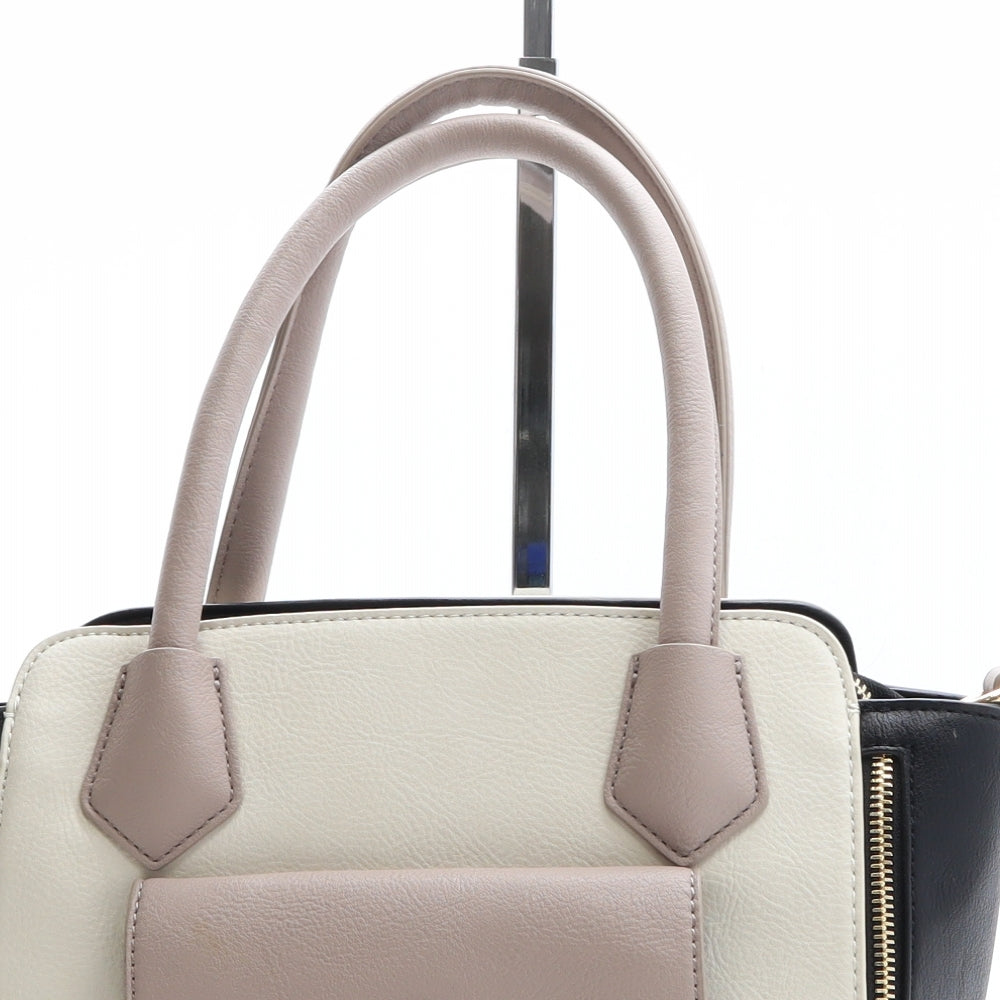 Marks and Spencer Womens Multicoloured Colorblock Polyethylene Top Handle Bag Size Small
