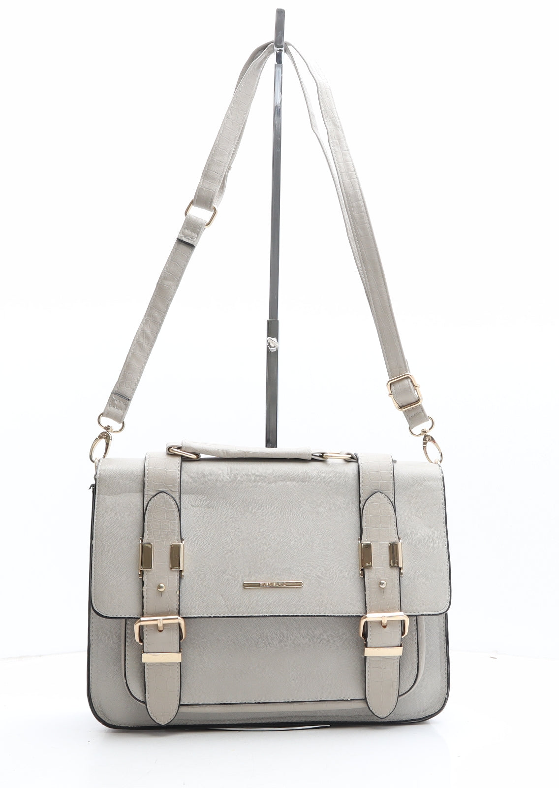 River Island Womens Grey Polyethylene Hobo Bag Size Medium