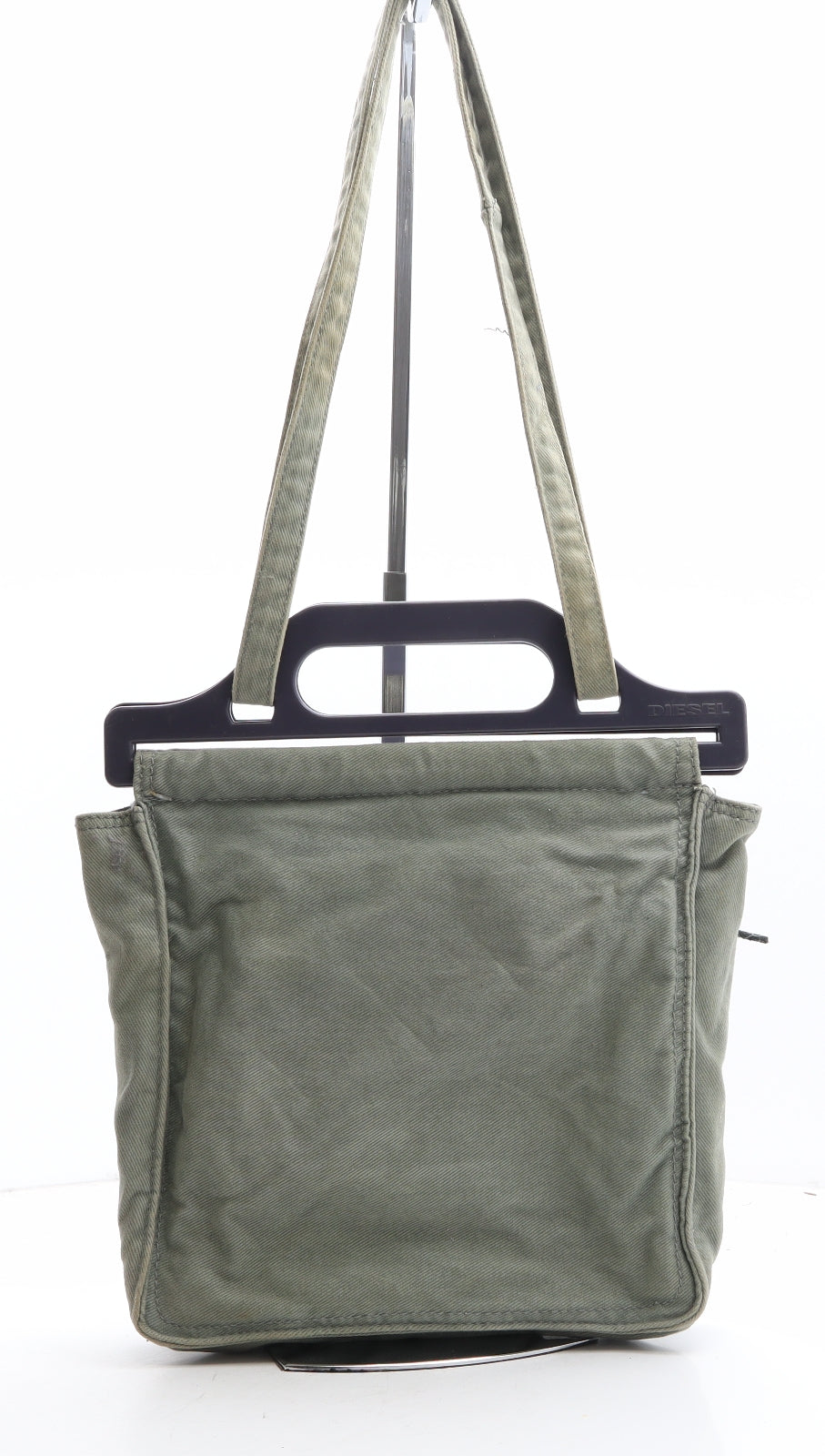 Diesel Womens Green Cotton Shoulder Bag Size Medium