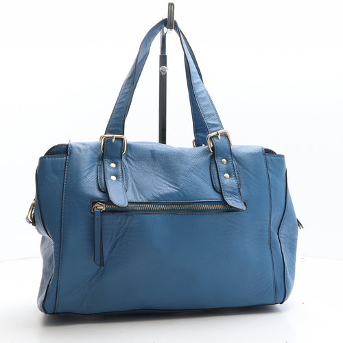 Miss Lulu Womens Blue Polyethylene Top Handle Bag Size Medium