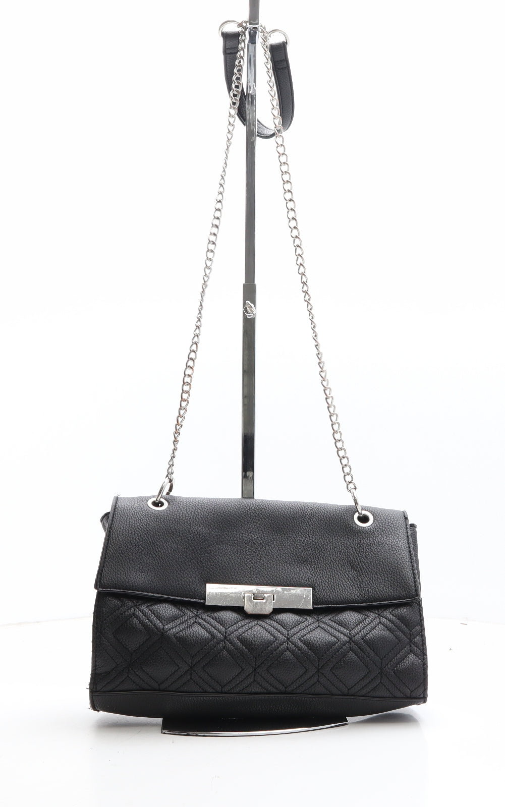 New Look Womens Black Polyethylene Crossbody Size Small
