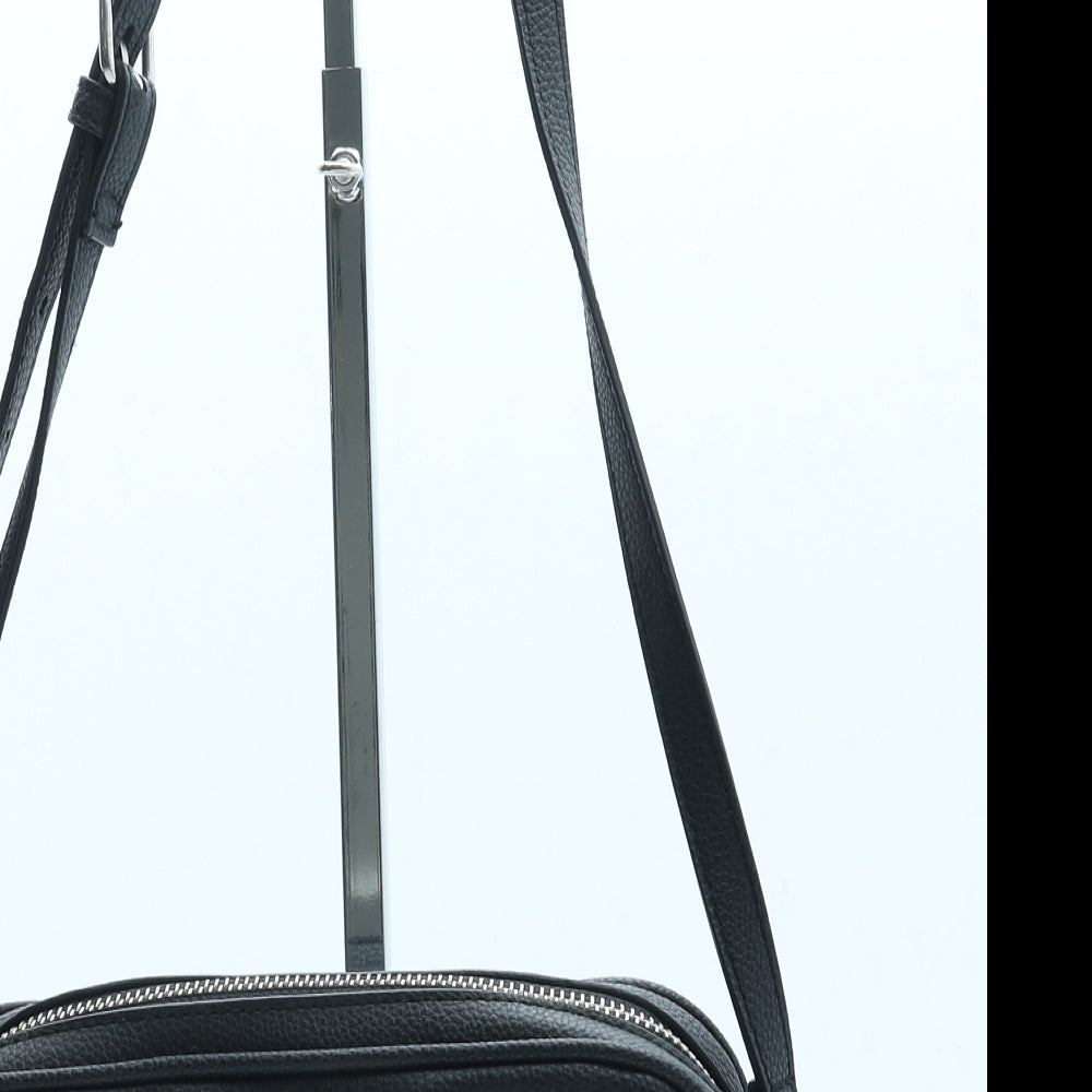 New Look Womens Black Leather Crossbody Size Small