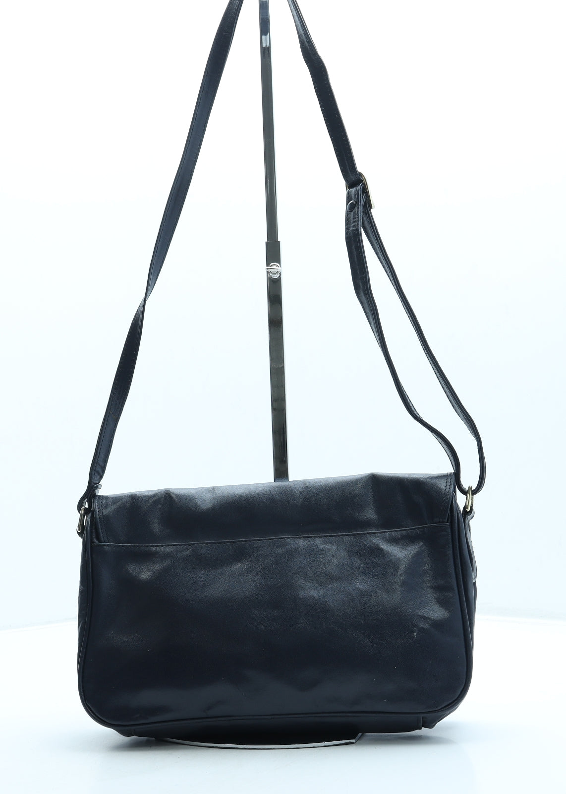 Salisburys Womens Blue Leather Crossbody Size Small